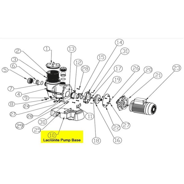 Waterco Lacronite Pump Base 6340892